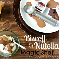 Biscoff and Nutella Magic Shell Ice Cream Topping *Two Ingredients* @katrinaskitchen